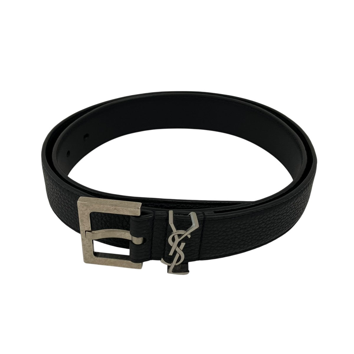 Yves Saint Laurent モノグラム・グレインレザーベルトGRZ554773 古着・中古-1枚目のアイテム画像