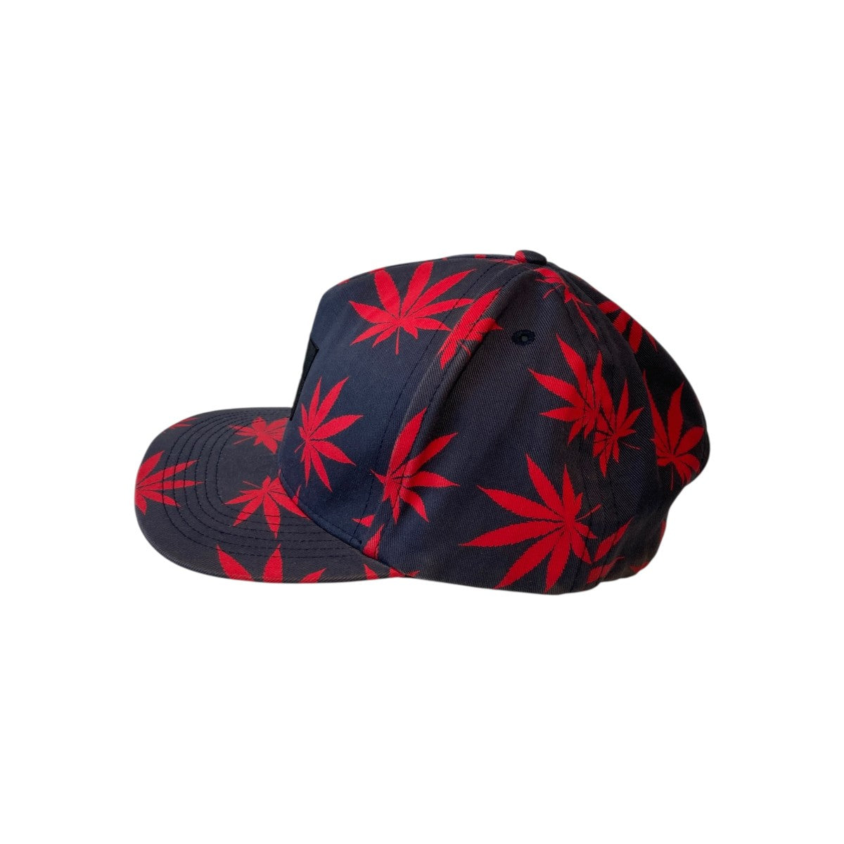 HUF レッドリーフ柄キャップ 古着・中古-2枚目のアイテム画像