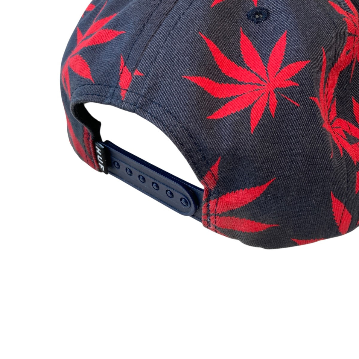 HUF レッドリーフ柄キャップ 古着・中古-7枚目のアイテム画像