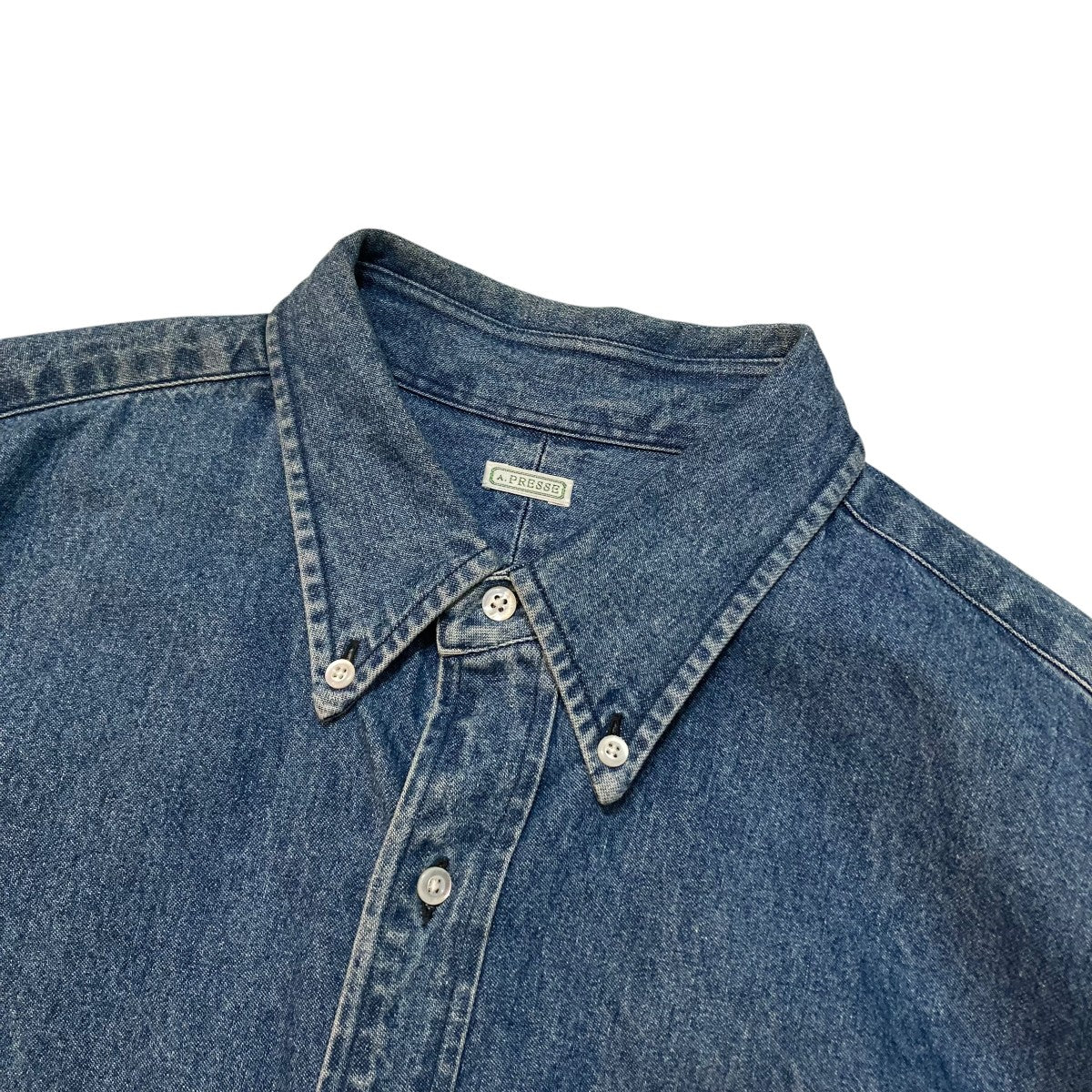 A．PRESSE BD Denim Shirtボタンダウンデニムシャツ22SAP-02-03H 古着・中古-3枚目のアイテム画像
