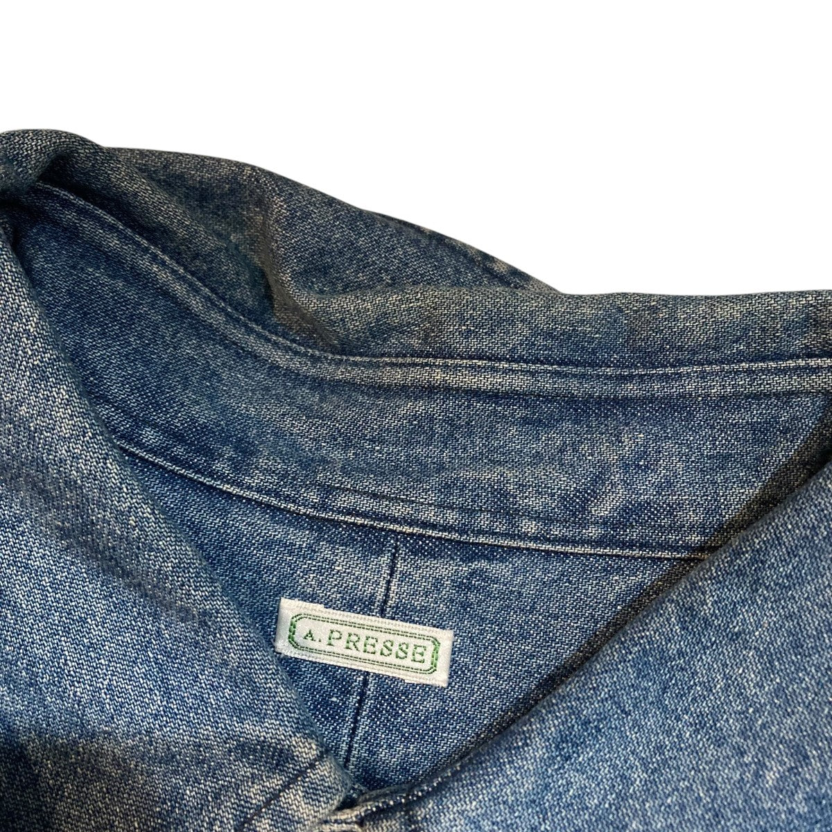 A．PRESSE BD Denim Shirtボタンダウンデニムシャツ22SAP-02-03H 古着・中古-6枚目のアイテム画像