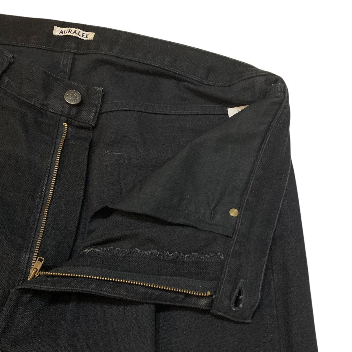 AURALEE HARD TWIST DENIM WIDE PANTSワイドデニムパンツA8AP02DM 古着・中古-3枚目のアイテム画像
