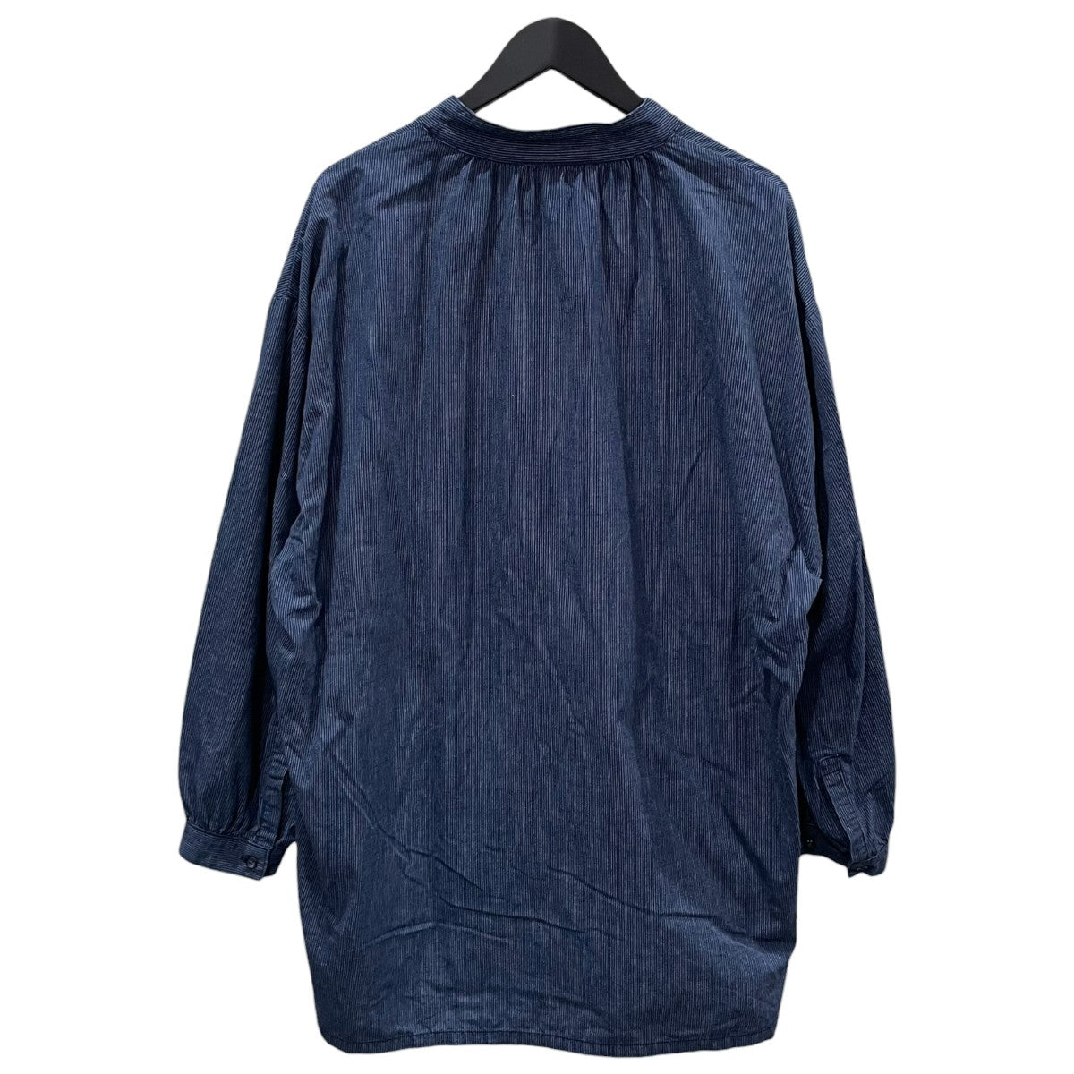 Porter Classic 長袖カットソー 青白ストライプ Porter Classic(ポータークラシック) ストライプ柄プルオーバーシャツ