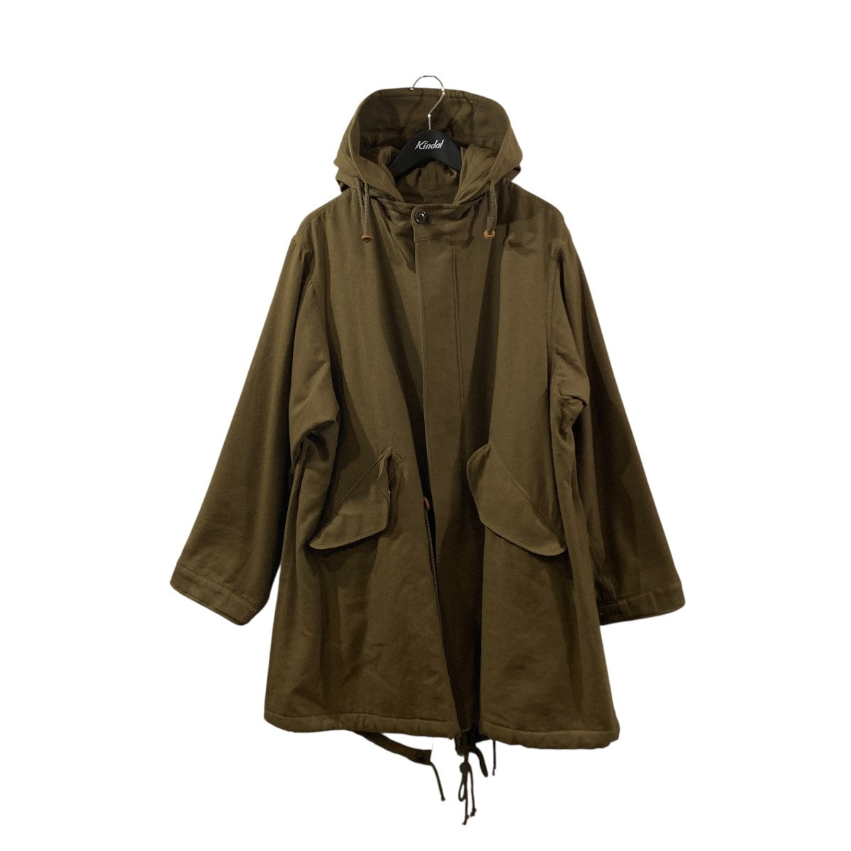 CASHMERE 和紙 WASHER TWILL FISHTAIL COATフーデッドコートMT2303-0704