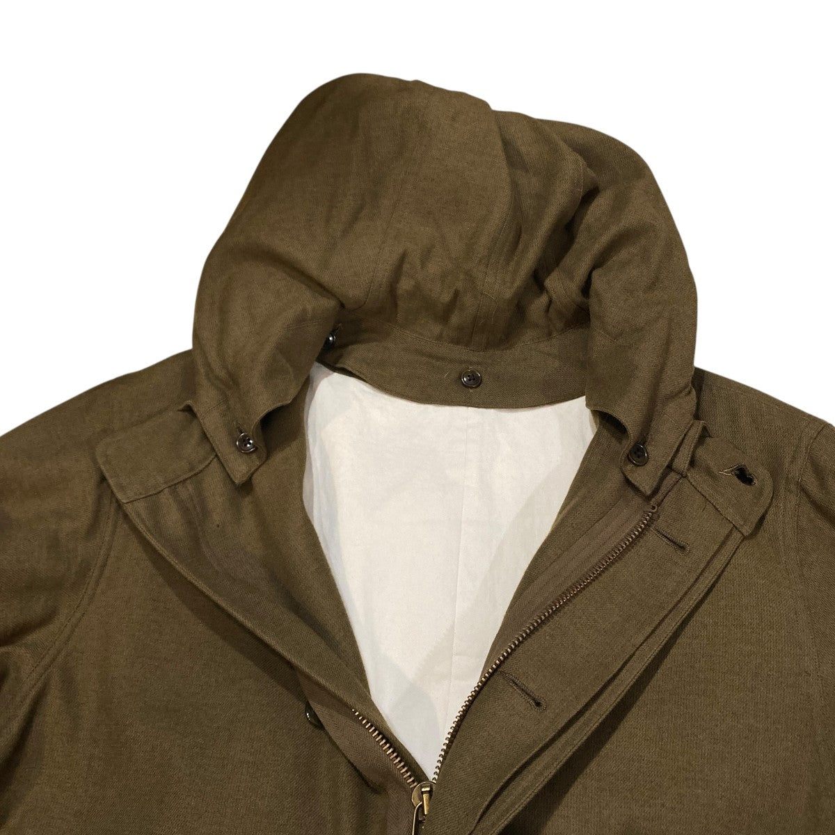 CASHMERE 和紙 WASHER TWILL FISHTAIL COATフーデッドコートMT2303-0704