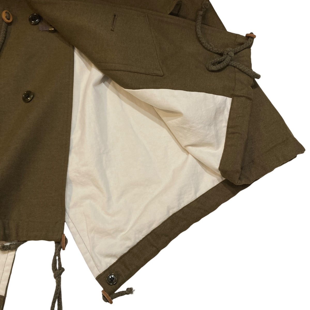 CASHMERE 和紙 WASHER TWILL FISHTAIL COATフーデッドコートMT2303-0704