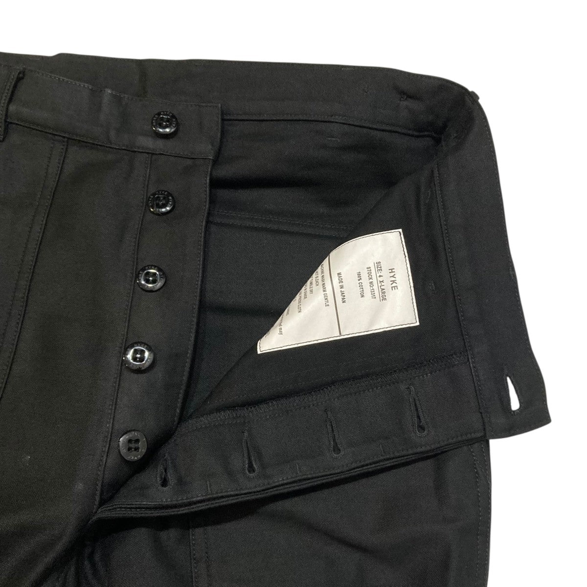 HYKE(ハイク) BACK SATIN BAKER PANTSベイカーパンツ13317 13317