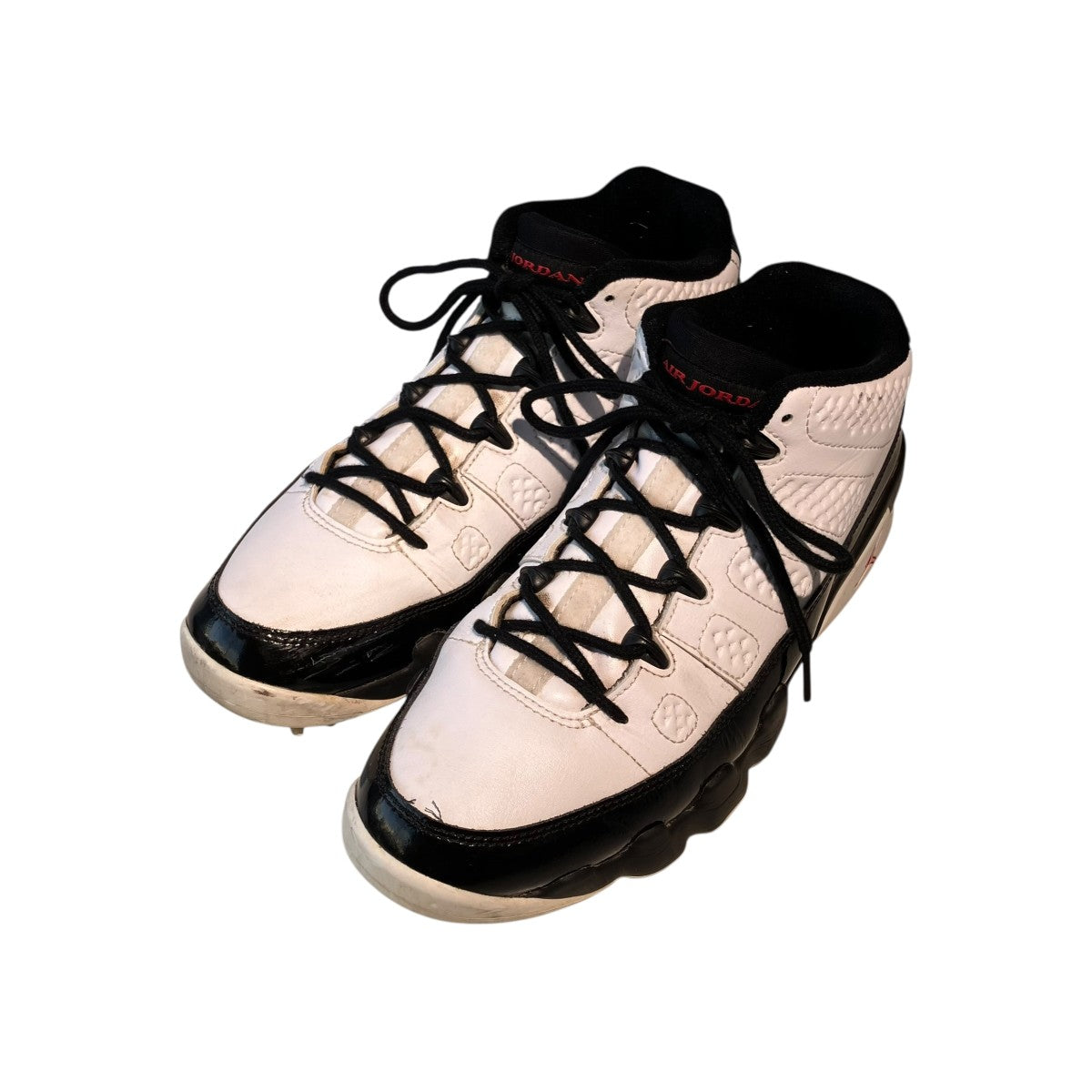 NIKE Air Jordan 9 Golf White／Black／True RedスニーカーFJ5934-100 古着・中古-1枚目のアイテム画像