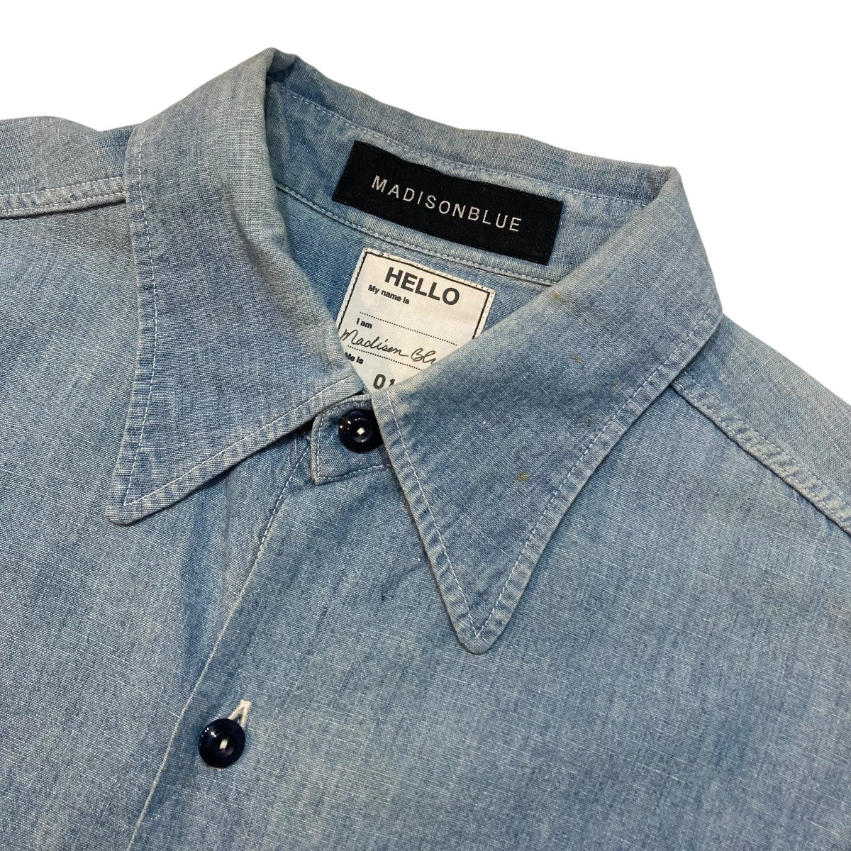 MADISON BLUE シャンブレーシャツMB167-5007 古着・中古-3枚目のアイテム画像