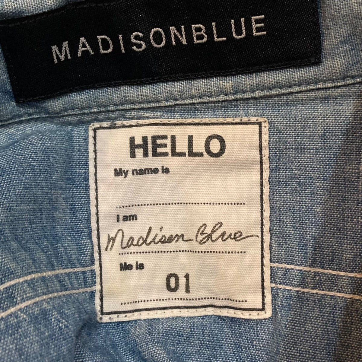 MADISON BLUE シャンブレーシャツMB167-5007 古着・中古-9枚目のアイテム画像