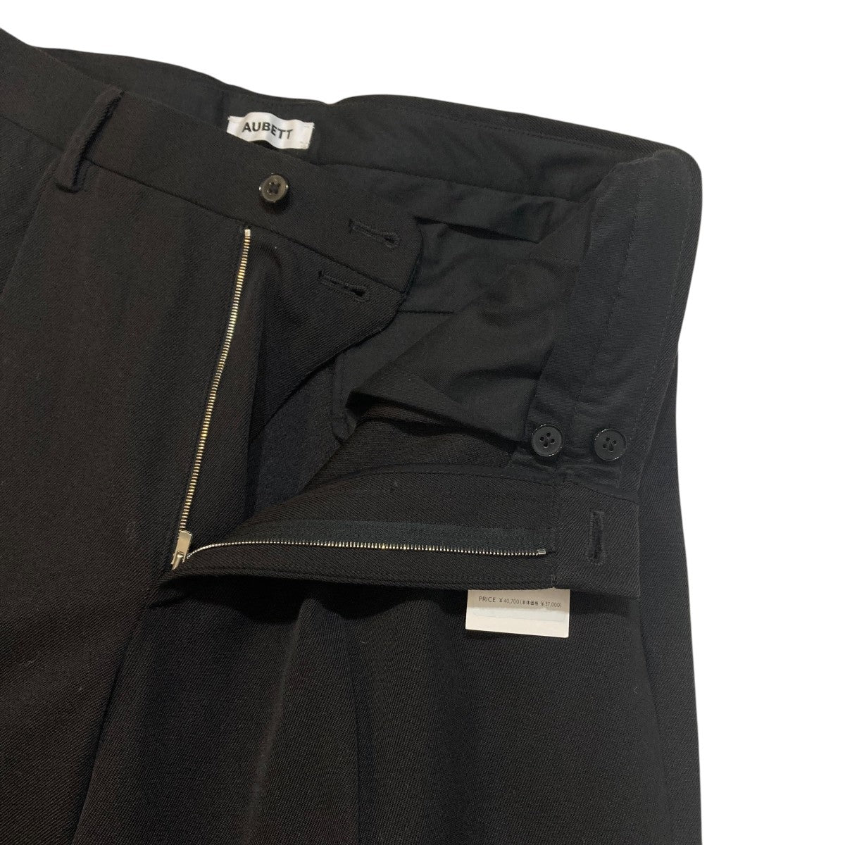 SATEEN GABARDINE TUCK TROUSERSスラックス21-02-023