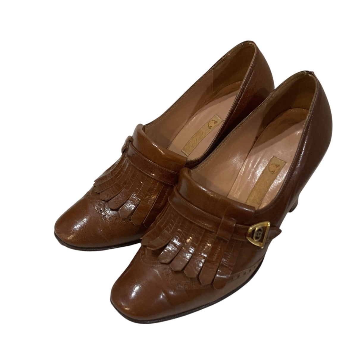 old GUCCI タッセルヒールローファーヒールパンプス