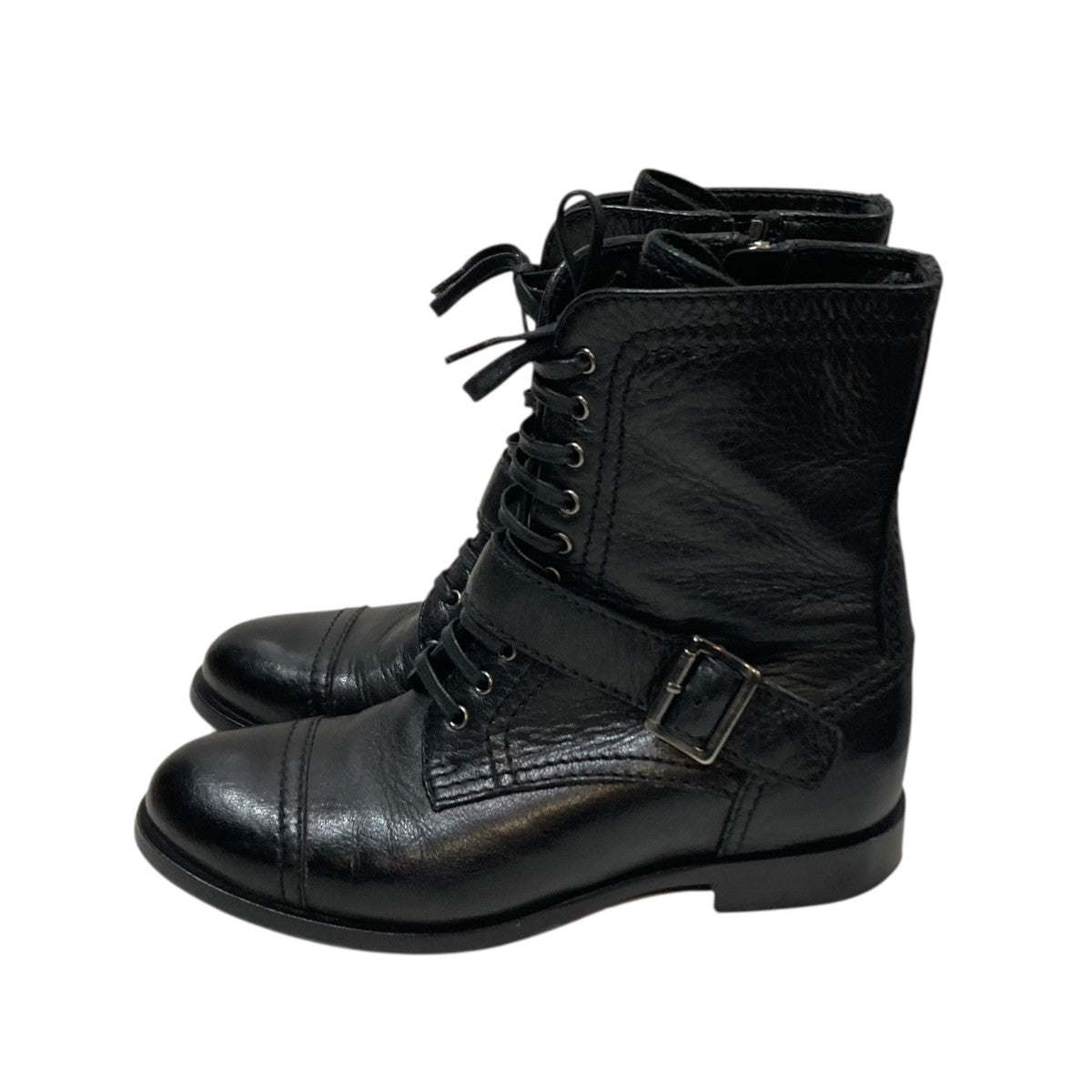 PRADA DEER LEATHER COMBAT ANKLE BOOTSブーツ 古着・中古-2枚目のアイテム画像