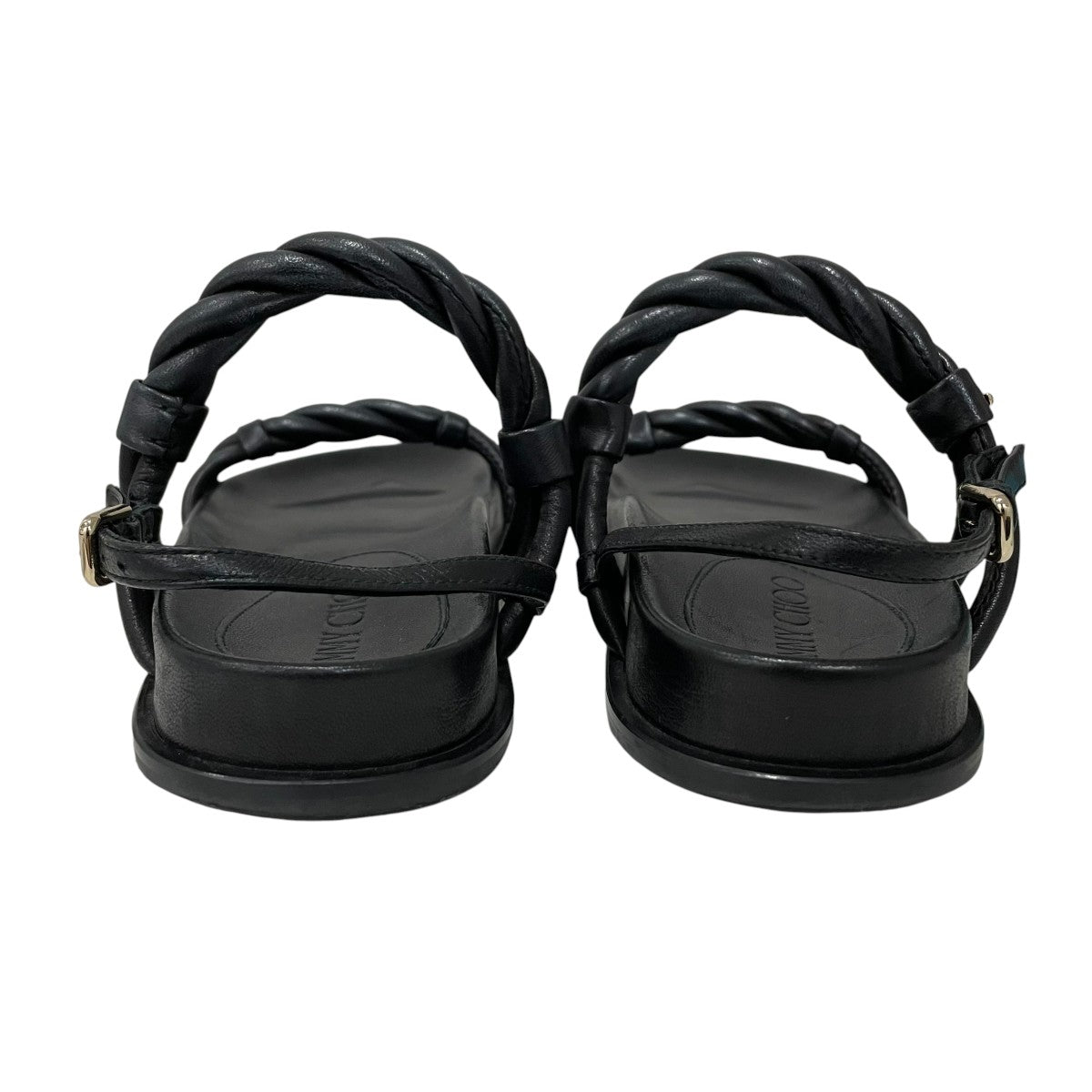 JIMMY CHOO DIOSA FLATレザーサンダル 古着・中古-4枚目のアイテム画像