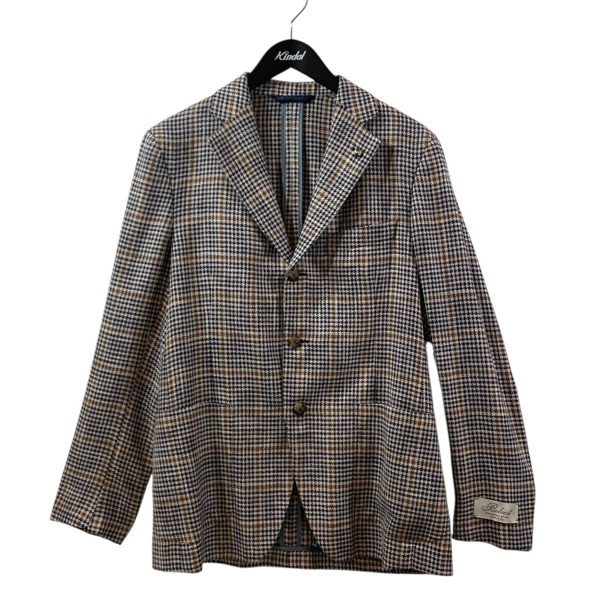 Belvest JACKET IN THE BOX 3BチェックチェックジャケットG10307 古着・中古-1枚目のアイテム画像