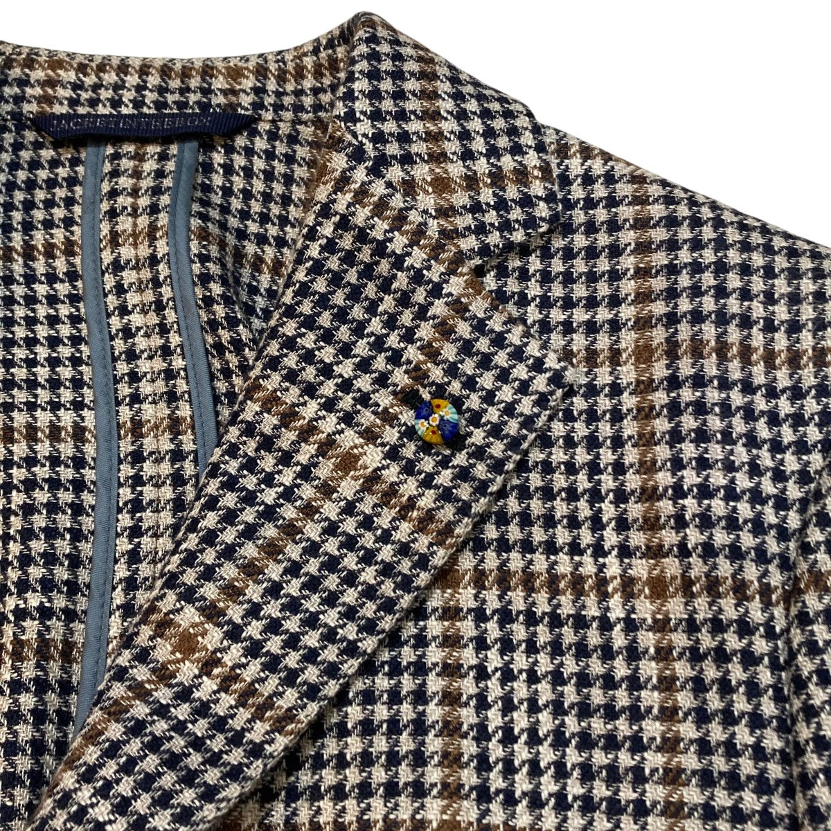 Belvest JACKET IN THE BOX 3BチェックチェックジャケットG10307 古着・中古-4枚目のアイテム画像