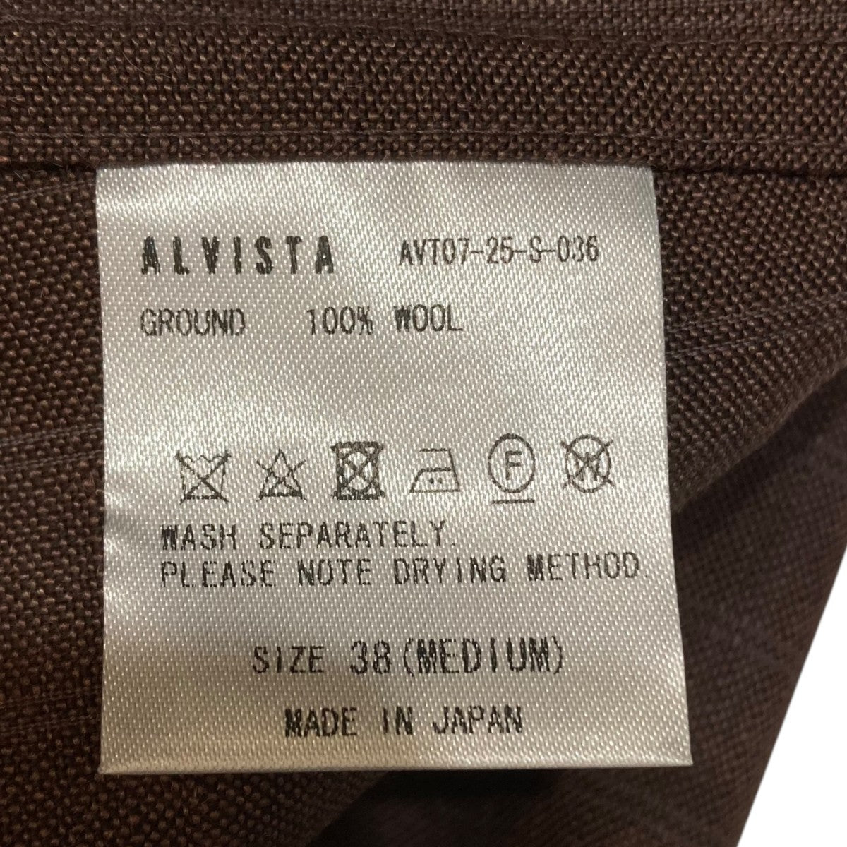 ALVISTA ストライプオープンカラーシャツAVT07-25-S-036 古着・中古-7枚目のアイテム画像