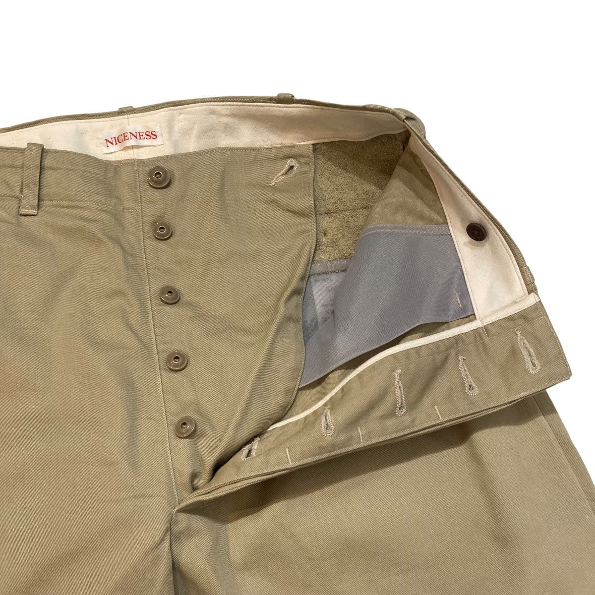 NICENESS GARVEY CHINO OFFICER TROUSERSチノパンNN-1902T15 古着・中古-3枚目のアイテム画像
