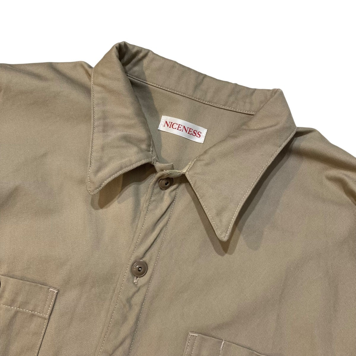 NICENESS SHELLEY CHINO OFFICER SHIRTSシャツジャケットNN-1901Y15 古着・中古-3枚目のアイテム画像