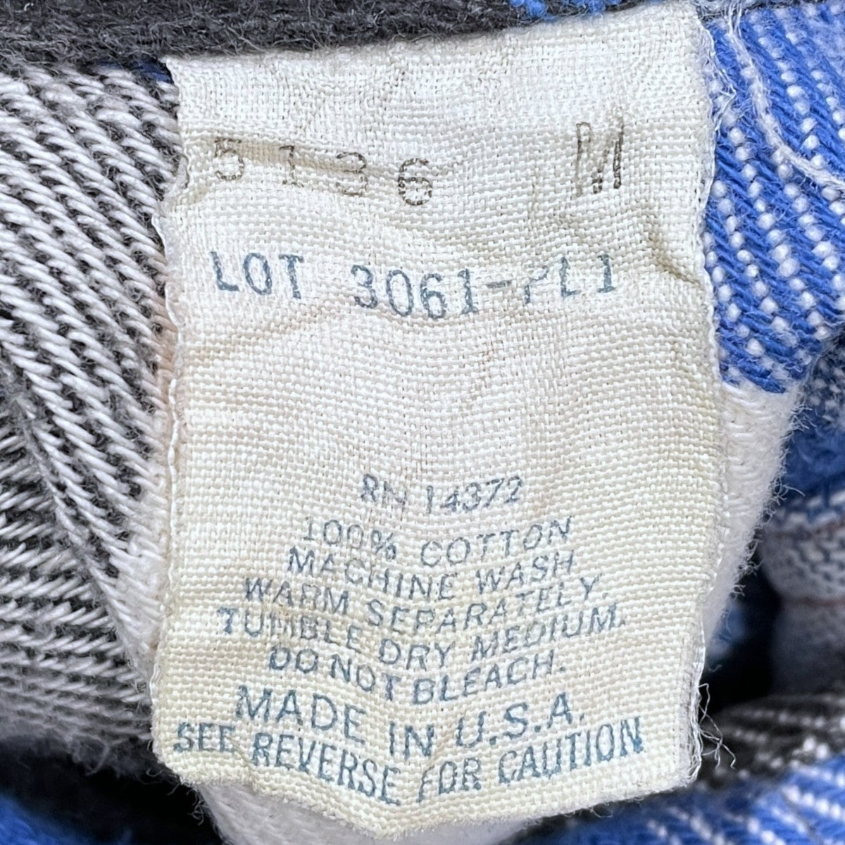 FIVE BROTHER 70〜80s バッファローチェック柄ネルシャツ Heavy Flannel Shirt ヘビーフランネルシャツ 3061-PL1 古着・中古-7枚目のアイテム画像