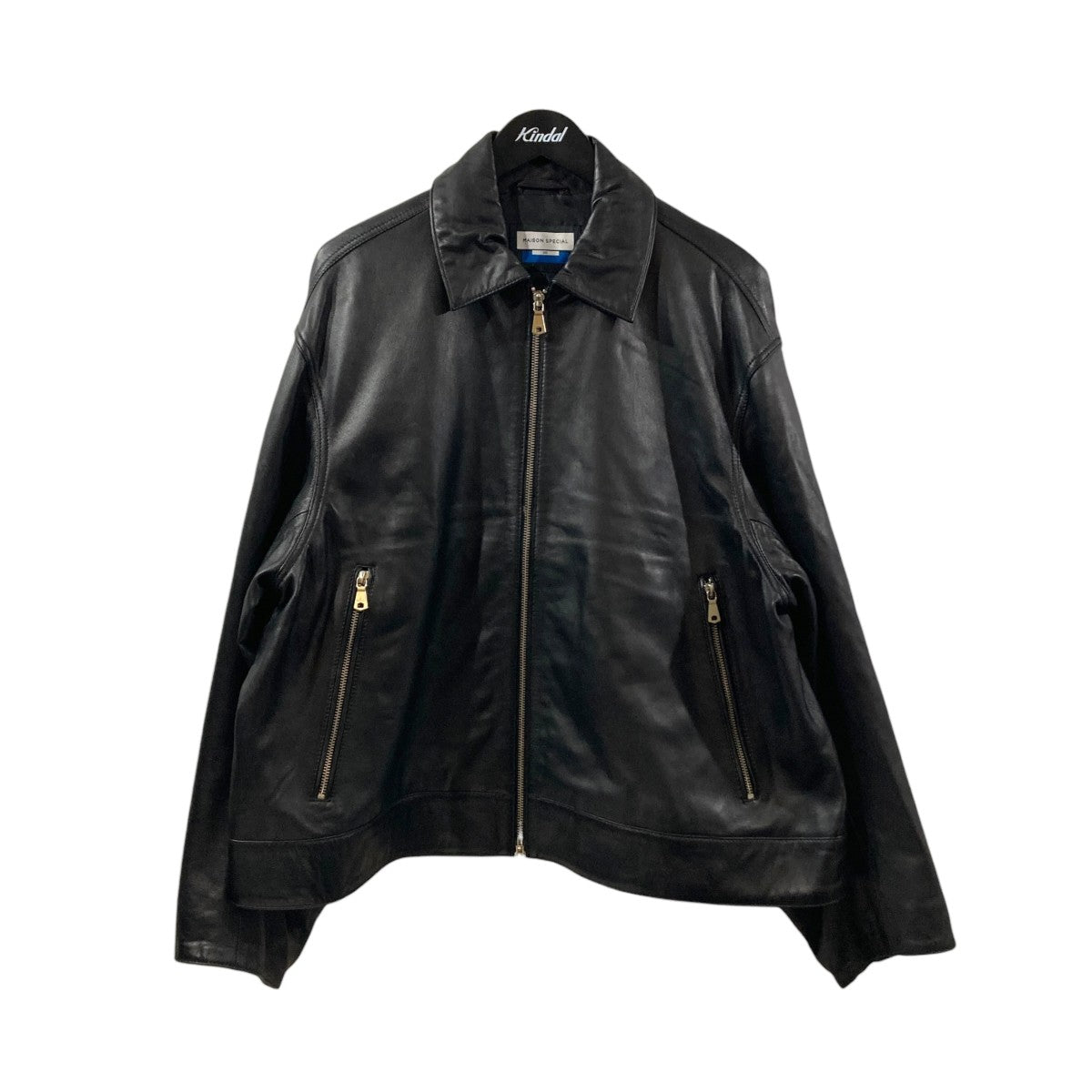 MAISON SPECIAL Sheep Leather Single Riders Collared Jacレザージャケット11242211208 古着・中古-1枚目のアイテム画像