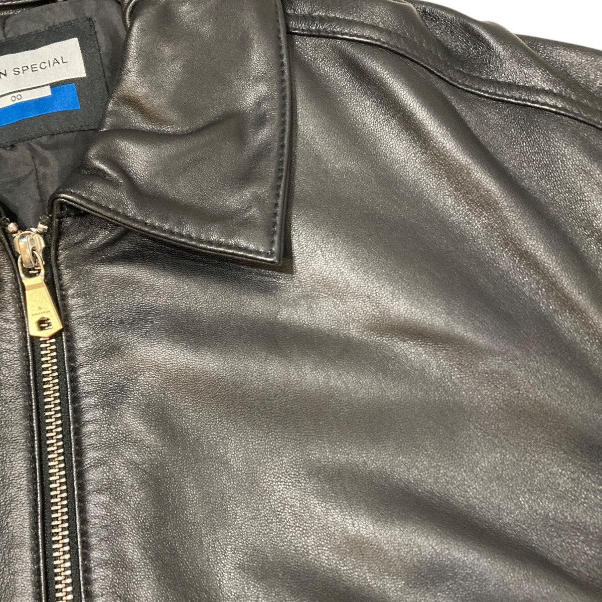 MAISON SPECIAL Sheep Leather Single Riders Collared Jacレザージャケット11242211208 古着・中古-5枚目のアイテム画像