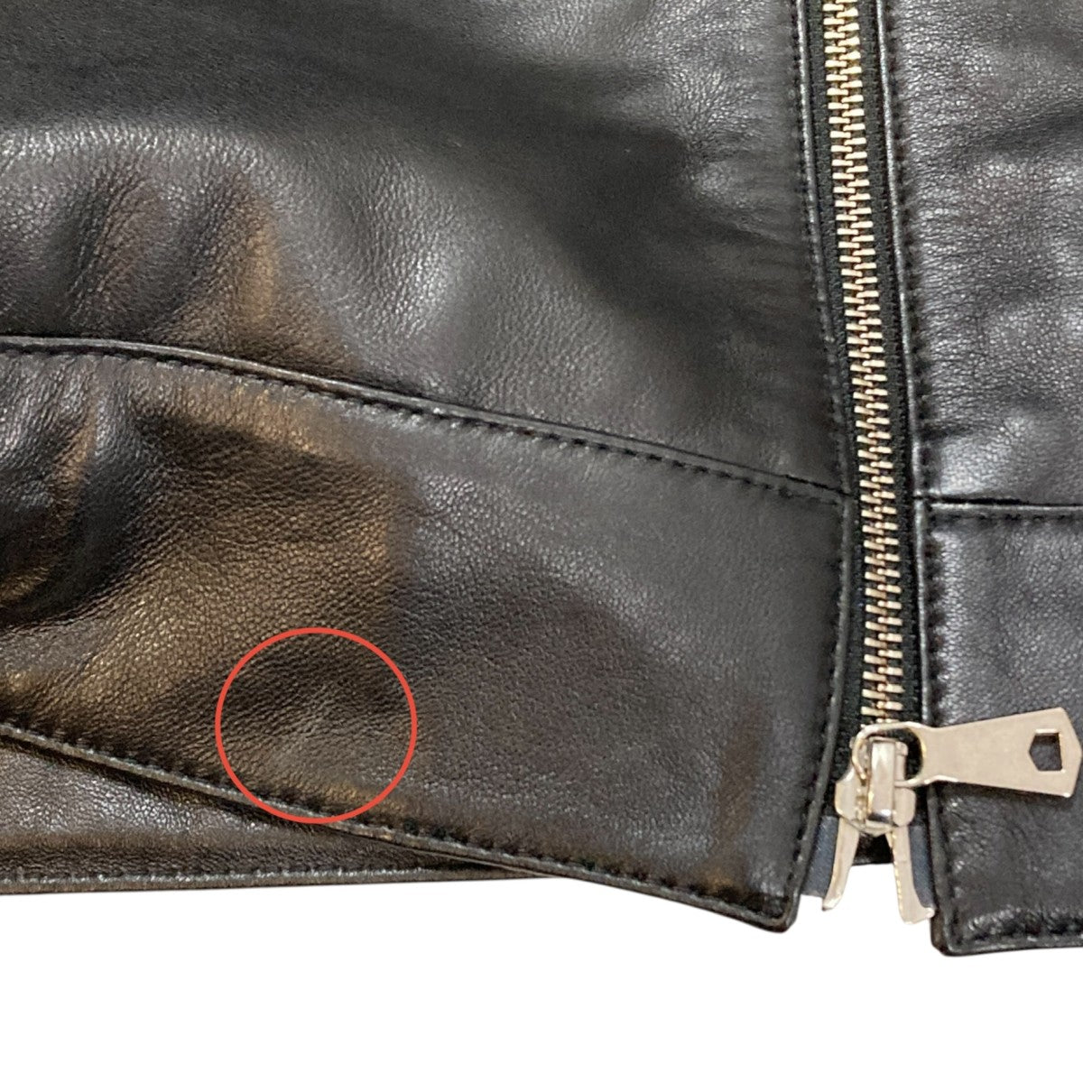 MAISON SPECIAL Sheep Leather Single Riders Collared Jacレザージャケット11242211208 古着・中古-9枚目のアイテム画像
