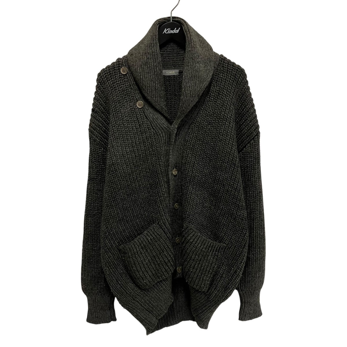 COMME des GARCONS HOMME 80sデカオムショールカラーカーディガン 古着・中古-1枚目のアイテム画像