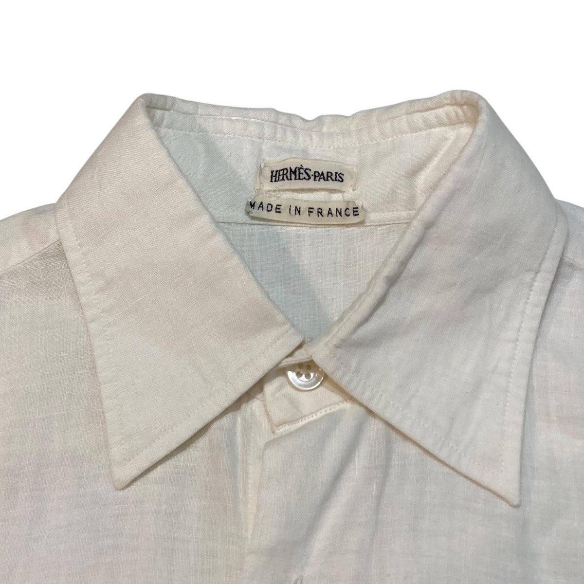 HERMES リネンシャツ 古着・中古-3枚目のアイテム画像