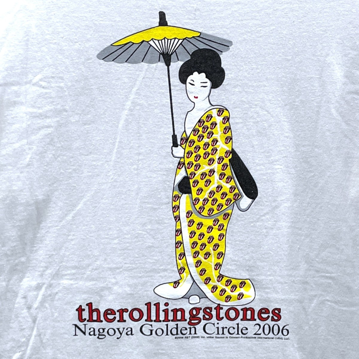 06SS 芸者プリントTシャツ The Rolling Stones ザ・ローリング・ストーンズ A BIG BANG TOUR Nagoya Golden Circle 2006