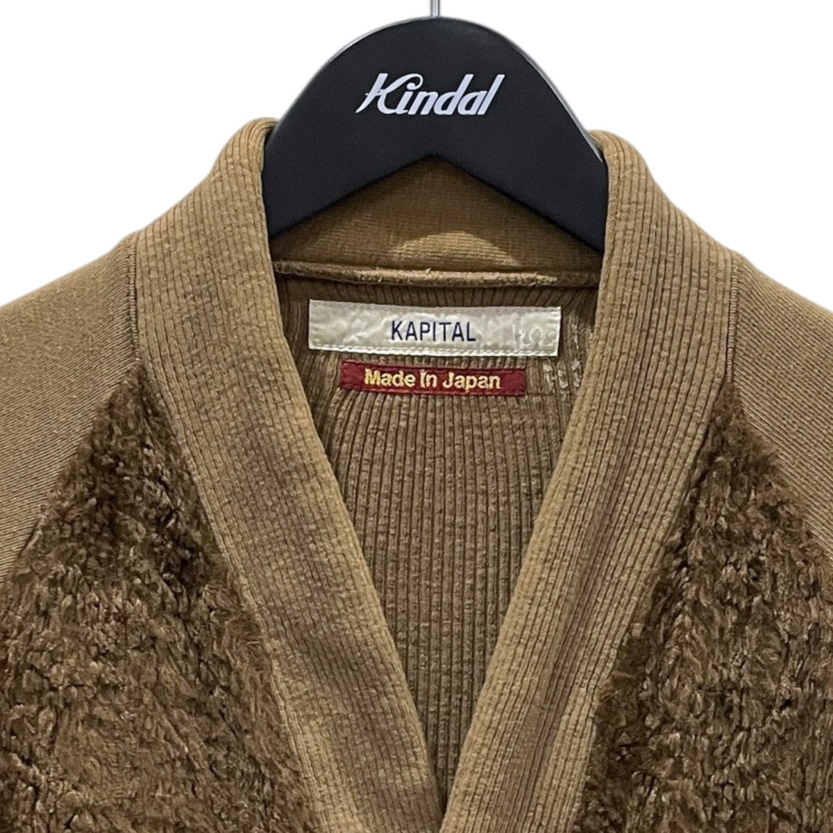 切替ファーカーディガン Fleecy knit x Boa FUR CARDIGAN