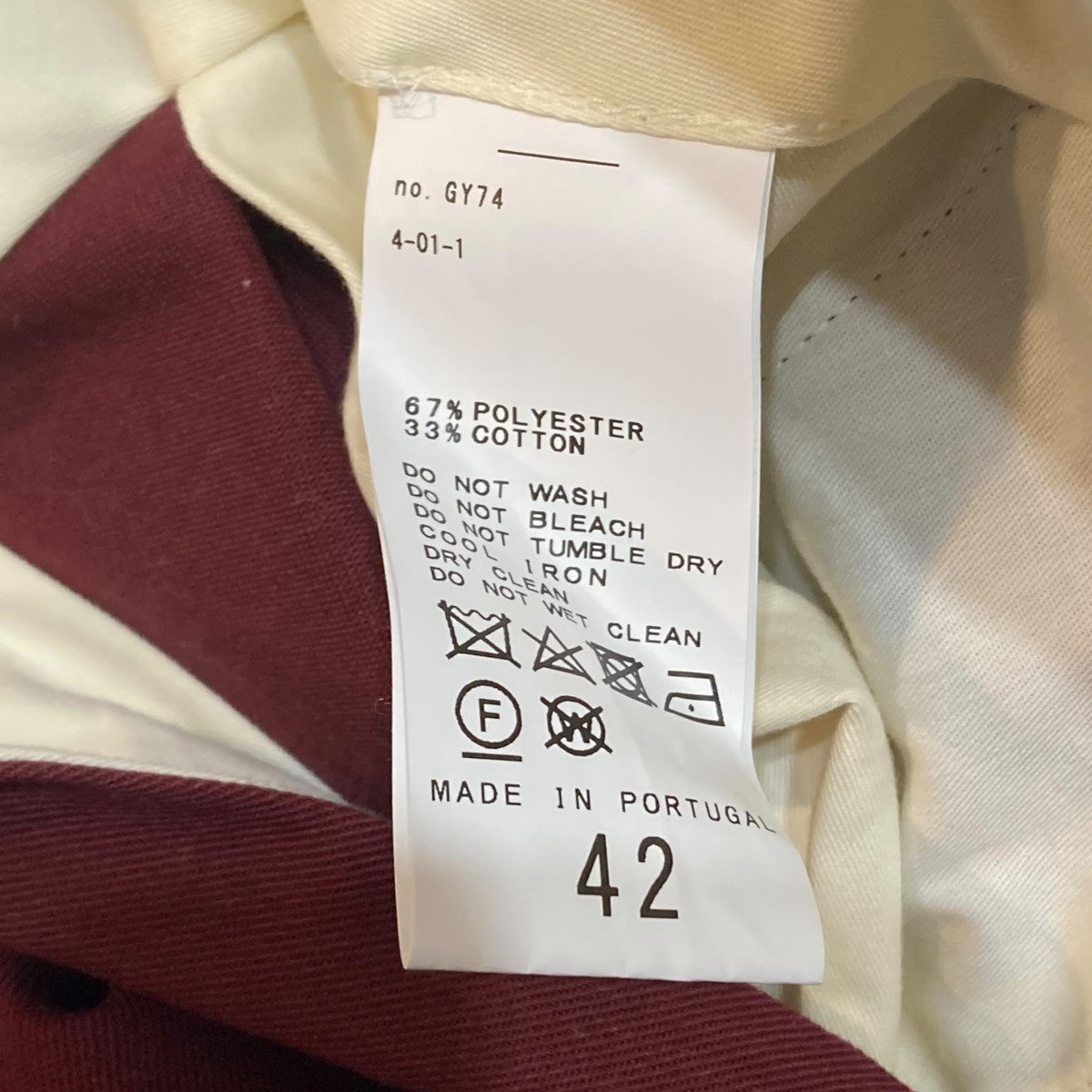BERNARD ZINS パンツ 古着・中古-7枚目のアイテム画像