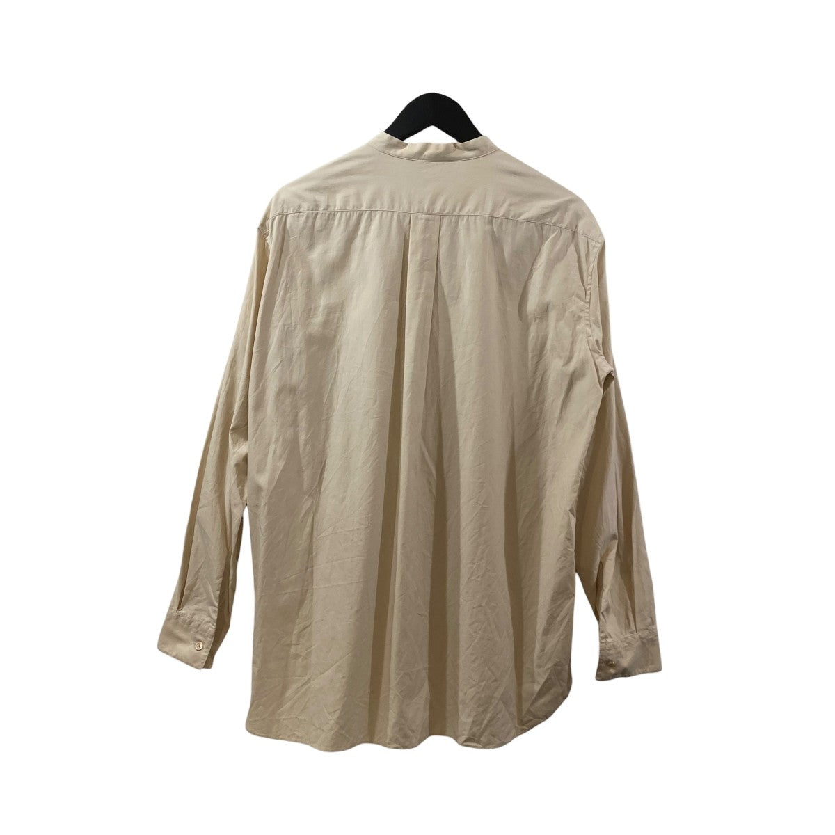 AURALEE ASHED FINX TWILL BIG SHIRTSノーカラーシャツA8AS05TN 古着・中古-2枚目のアイテム画像