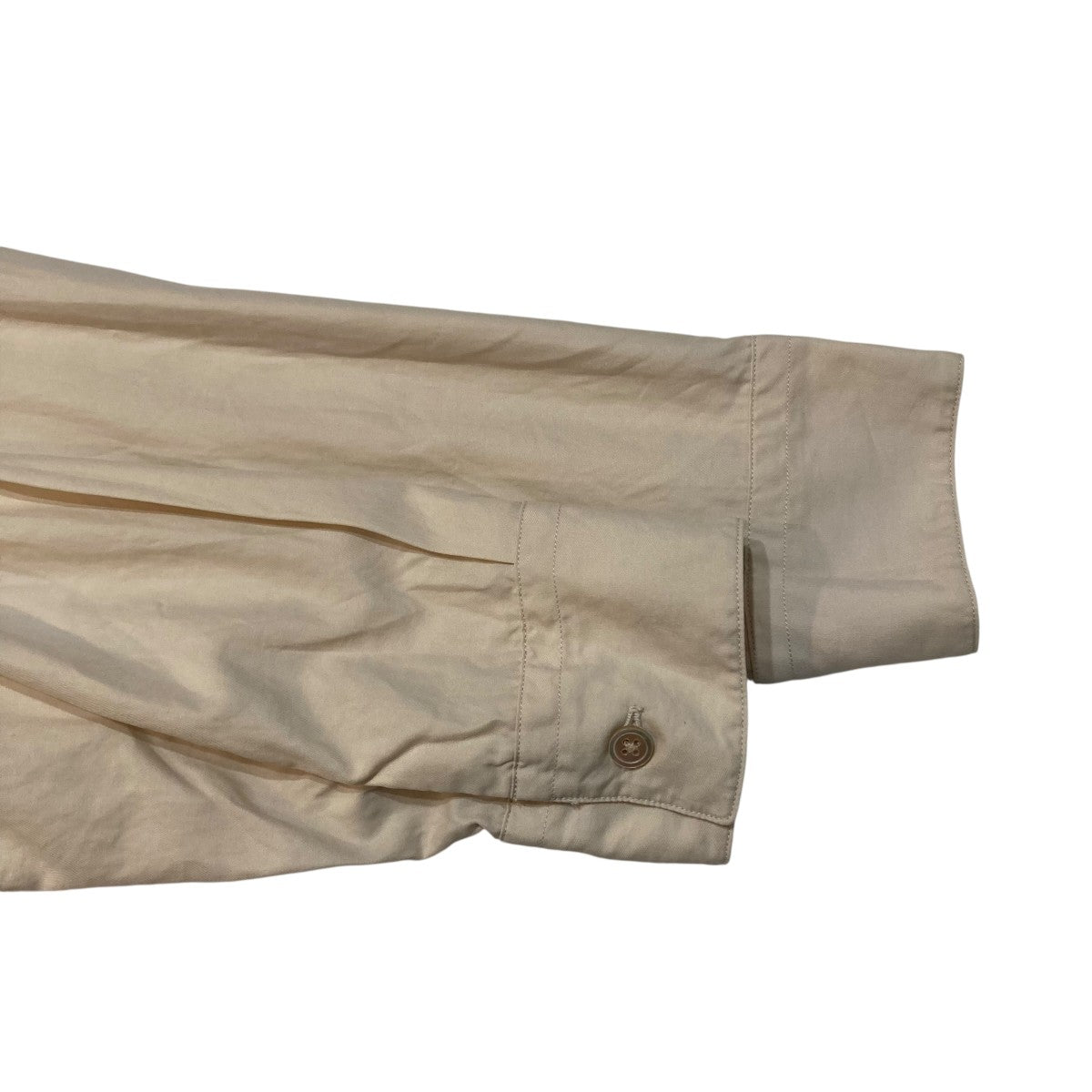 AURALEE ASHED FINX TWILL BIG SHIRTSノーカラーシャツA8AS05TN 古着・中古-4枚目のアイテム画像