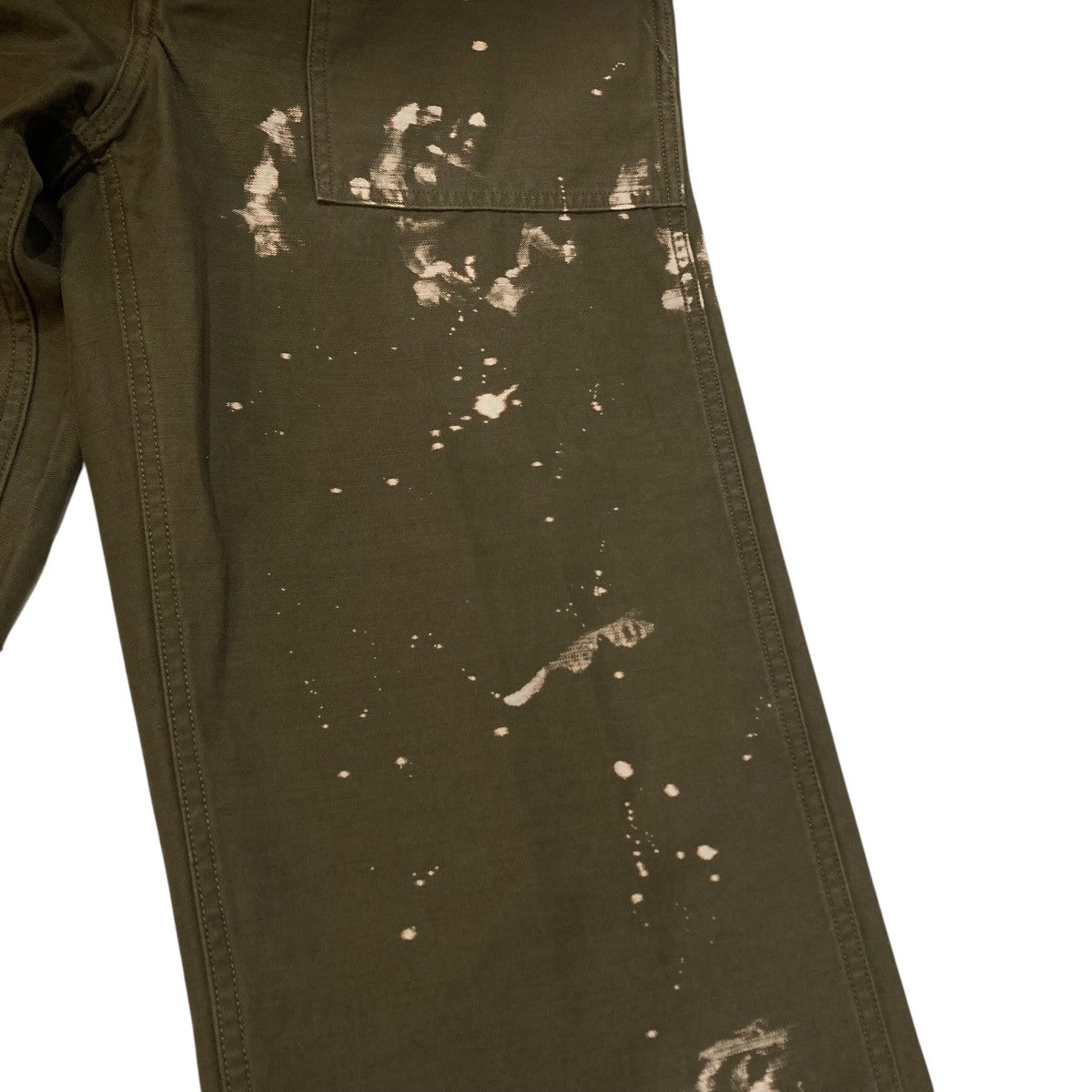 AURALEE WASHED BAGGY SATIN BLEACHED BAKER PANTベイカーパンツA25AP01BP 古着・中古-5枚目のアイテム画像