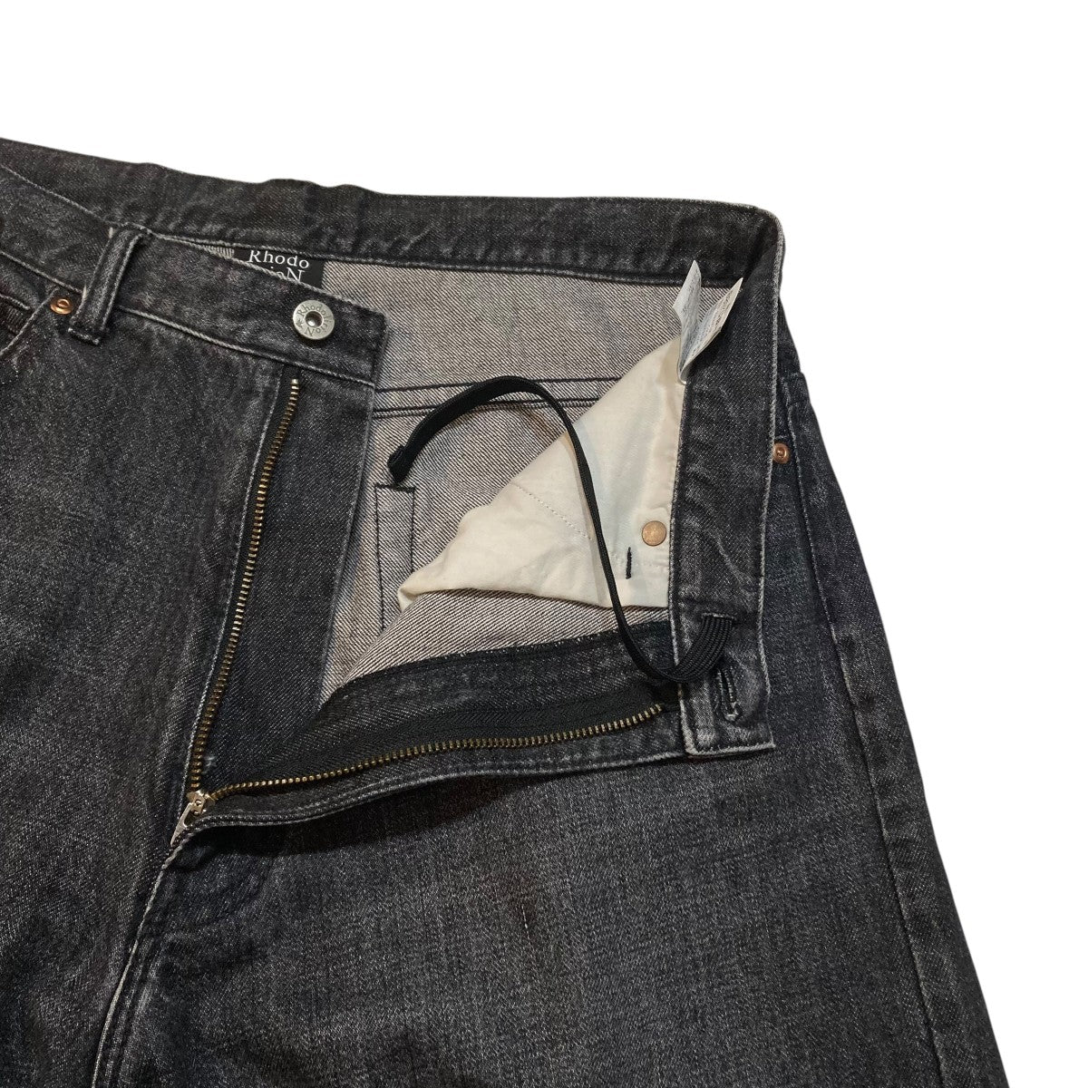 Rhodo lirioN 90’Loose Straight PantsデニムパンツNQ847 古着・中古-3枚目のアイテム画像