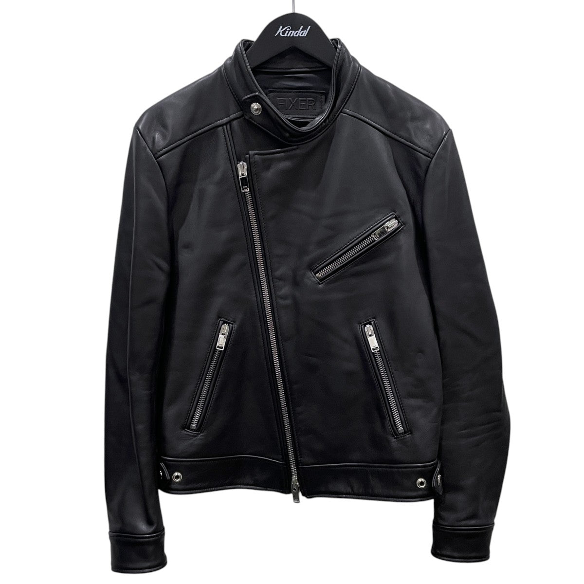 セミダブル レザーライダースジャケット Semi Double Leather Riders Jacke F-01