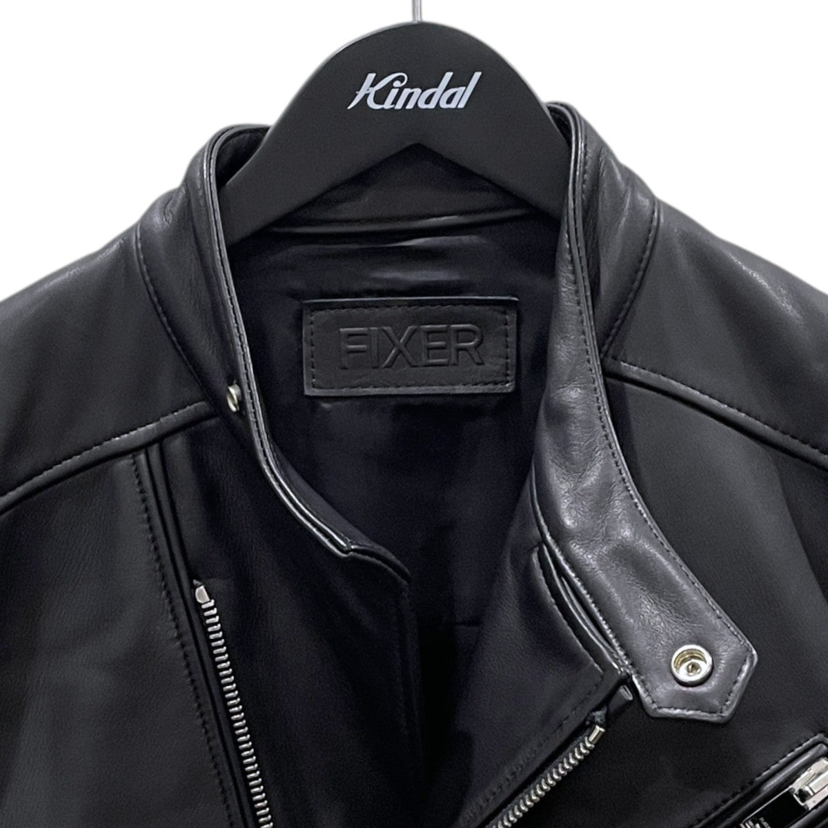セミダブル レザーライダースジャケット Semi Double Leather Riders Jacke F-01