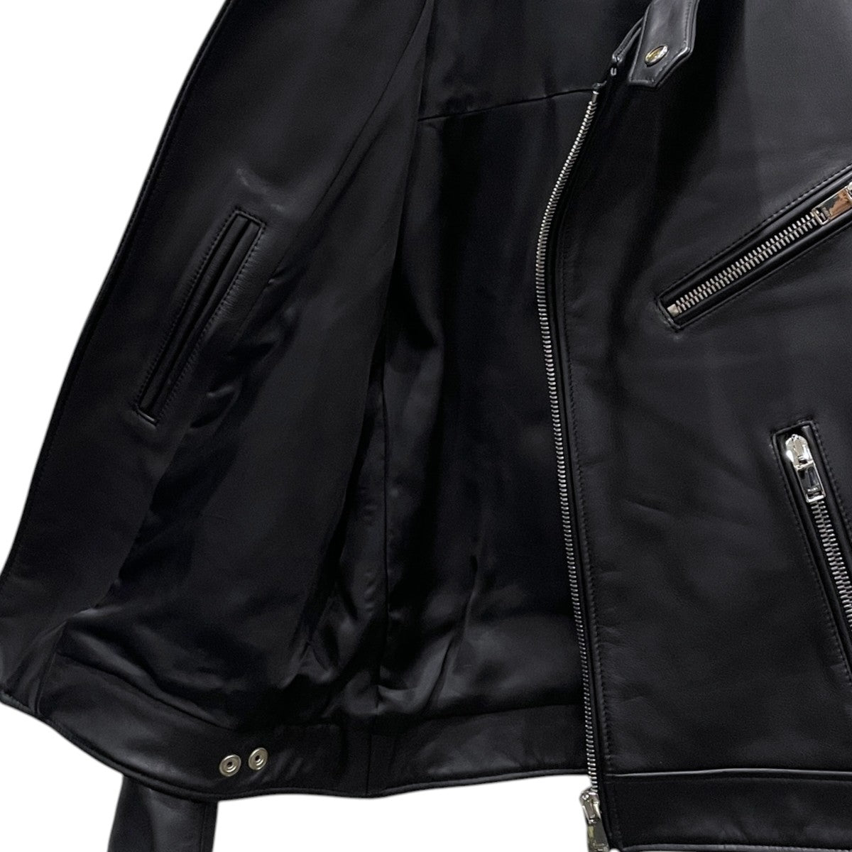 セミダブル レザーライダースジャケット Semi Double Leather Riders Jacke F-01