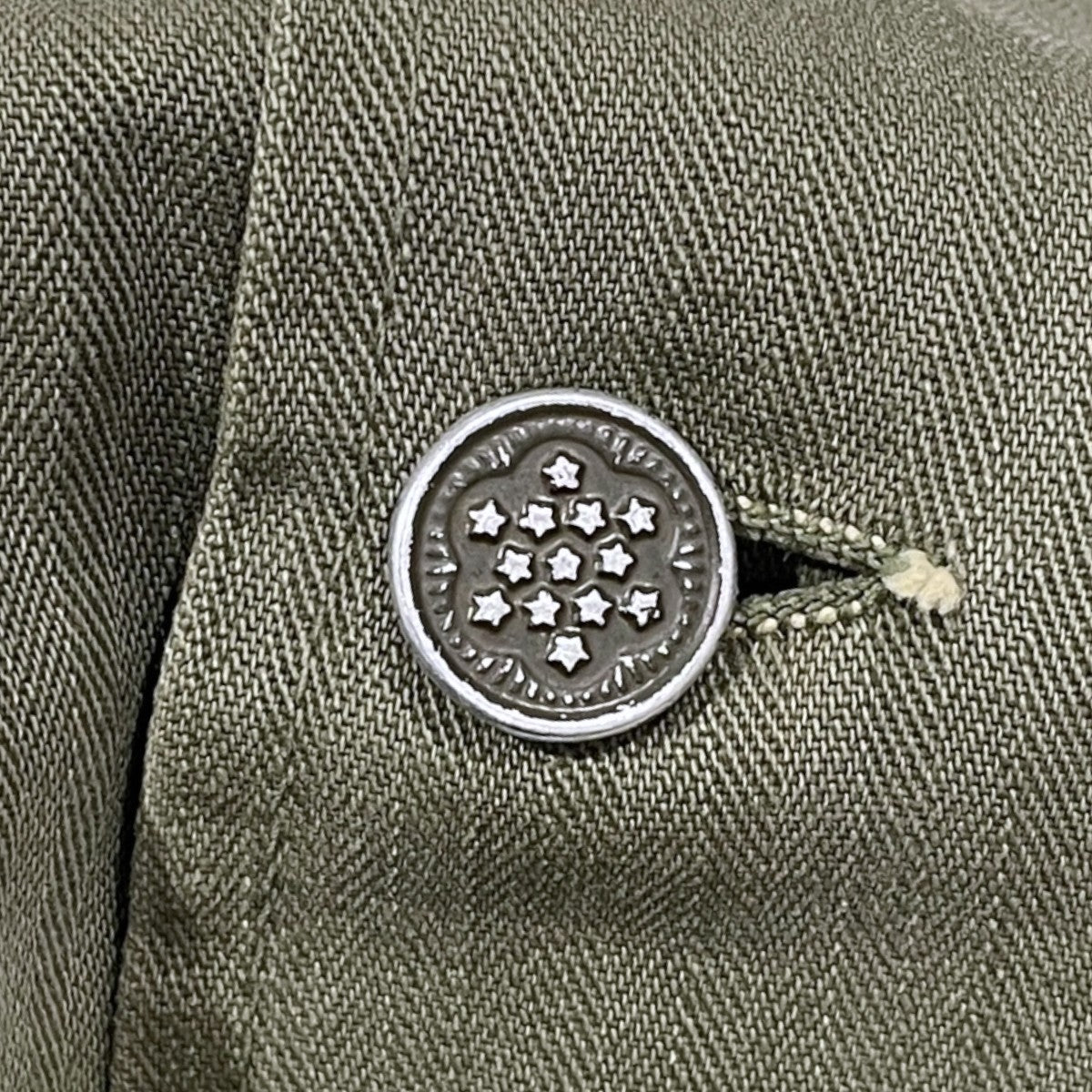 ヘリンボーンツイル ミリタリージャケット M-43 HBT 13 Stars Button 13スターボタン