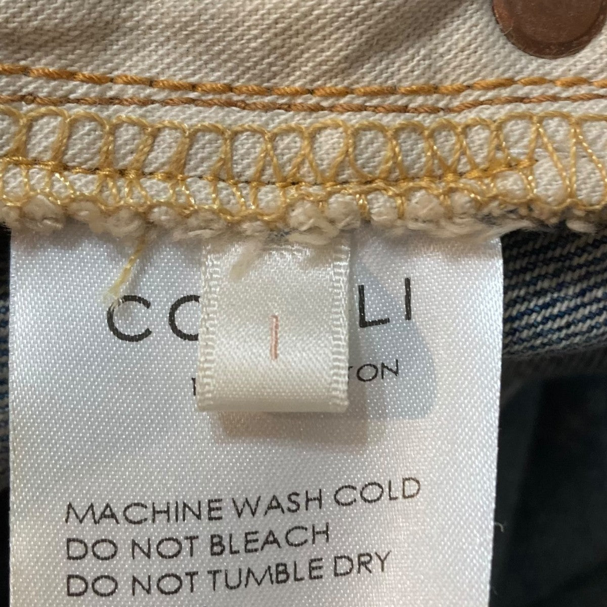 COMOLI BLEACH デニム5Pパンツ X01-03004 古着・中古-8枚目のアイテム画像