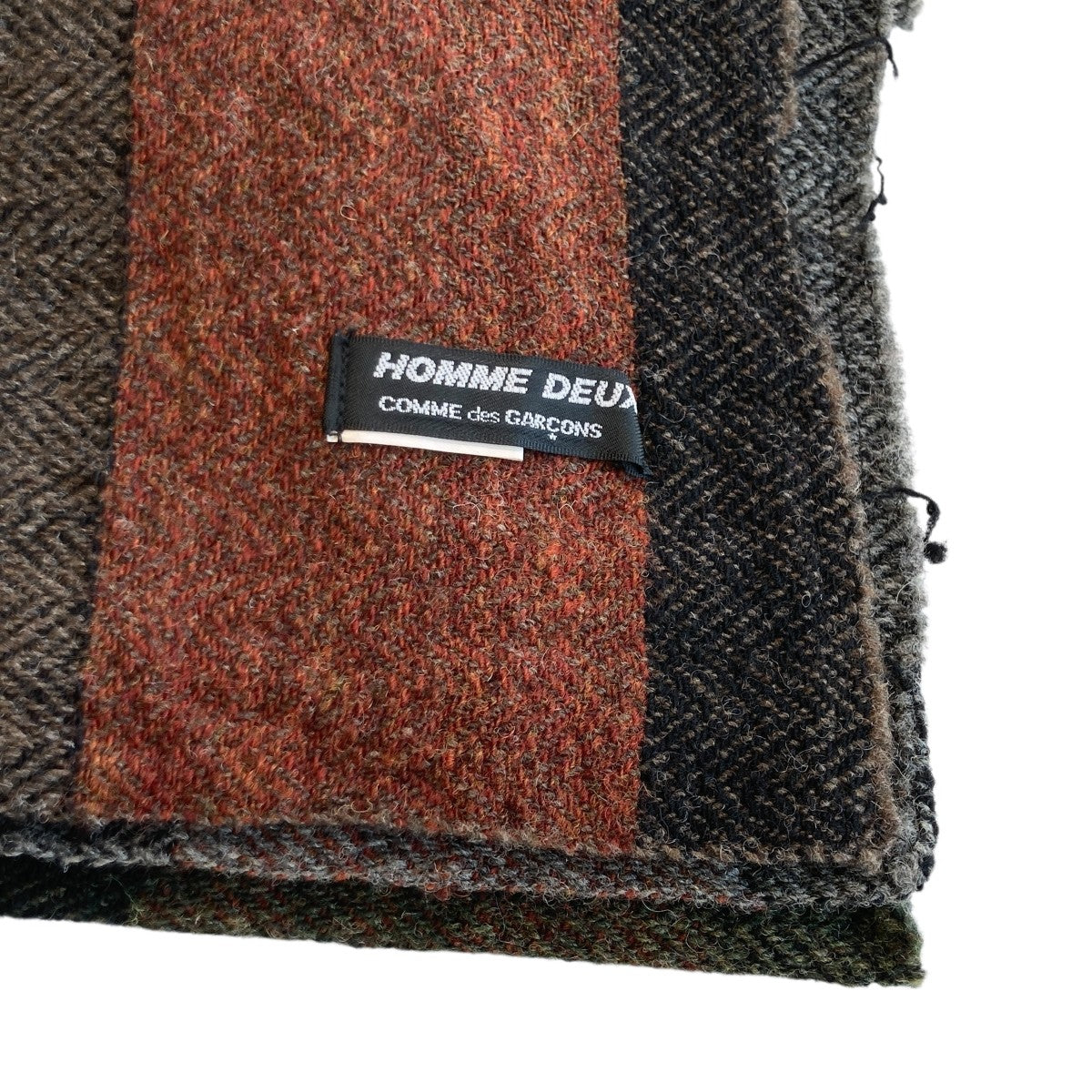 COMME des GARCONS HOMME DEUX ウールマフラーDN-K432 古着・中古-2枚目のアイテム画像