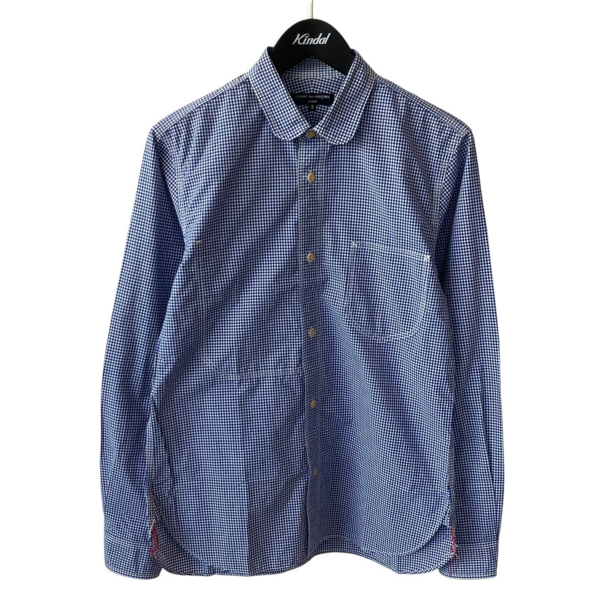 COMME des GARCONS ギンガムチェック長袖シャツHO-B022 古着・中古-1枚目のアイテム画像