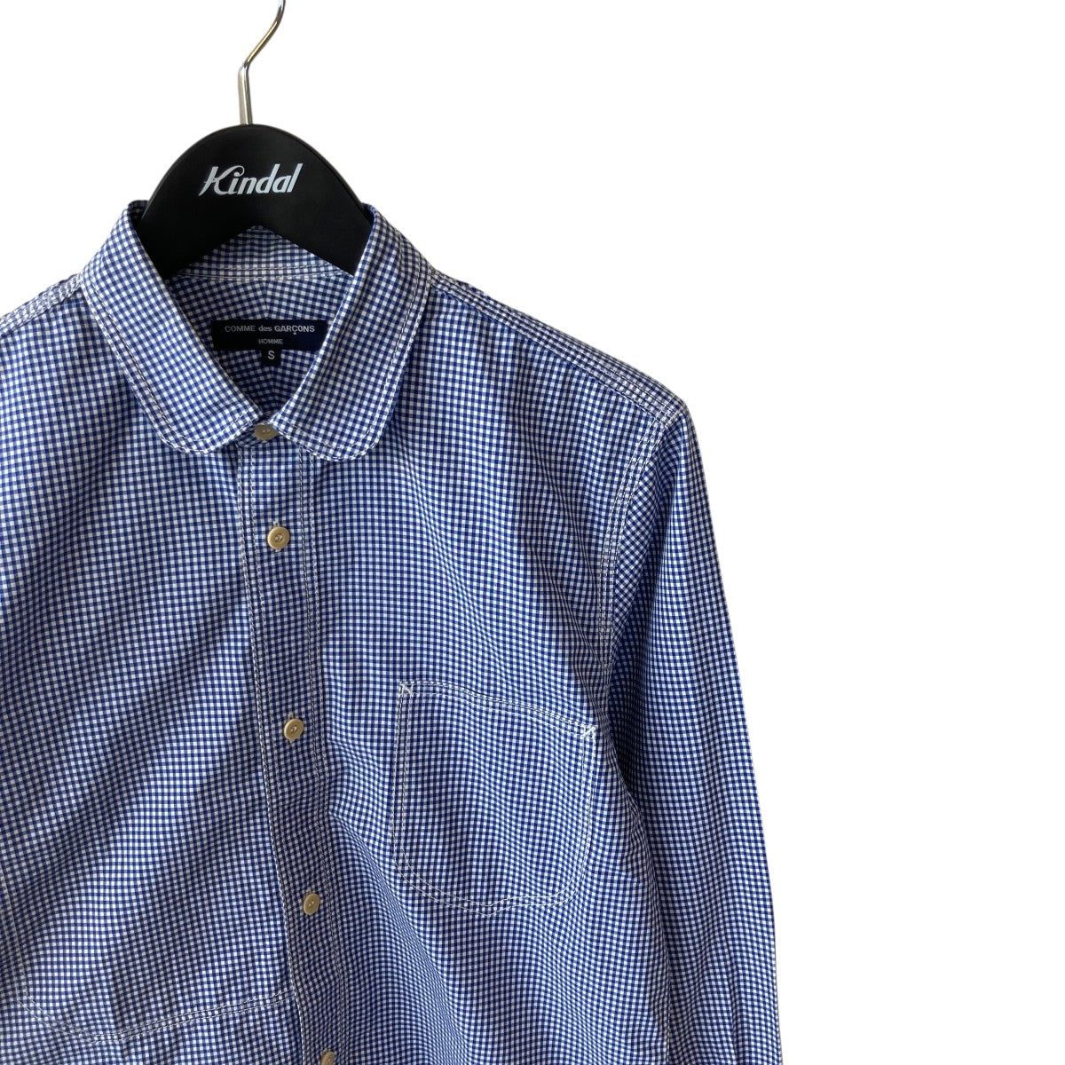 COMME des GARCONS ギンガムチェック長袖シャツHO-B022 古着・中古-3枚目のアイテム画像