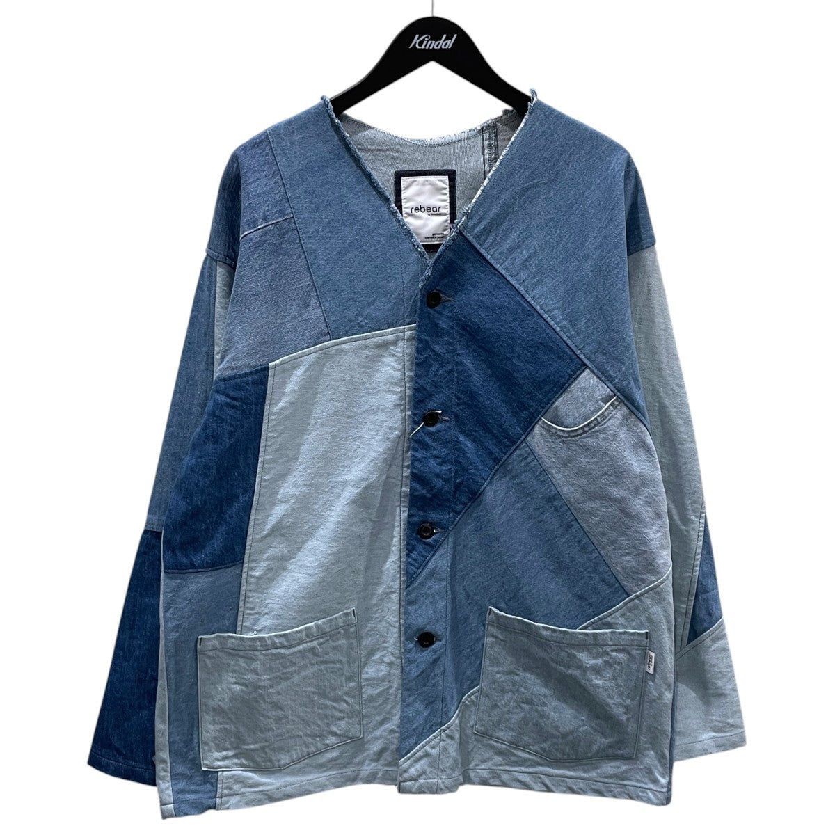 パッチワークノーカラージャケット PATCHWORK NO-COLLAR JACKET RE251L08