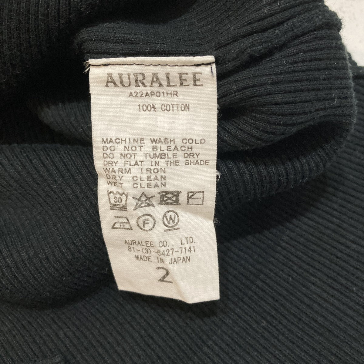 GIZA HIGH GAUGE RIB KNIT TURTLE NECK P OタートルネックニットA22AP01HR