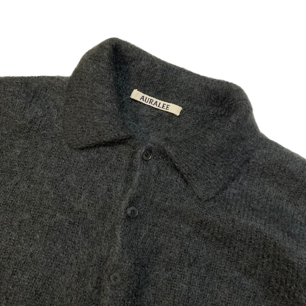 BRUSHED SUPER KID MOHAIR KNIT SHORT POLOニットポロシャツA23AP06KM