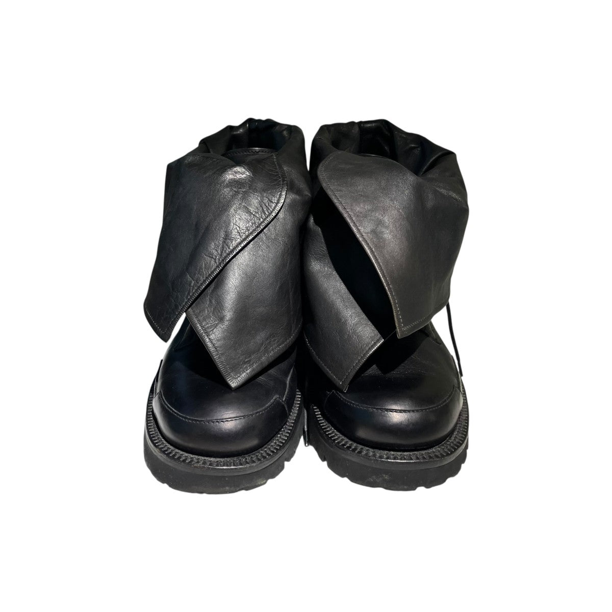 KRIS VAN ASSCHE(クリスヴァンアッシュ) レザーブーツ ブラック サイズ