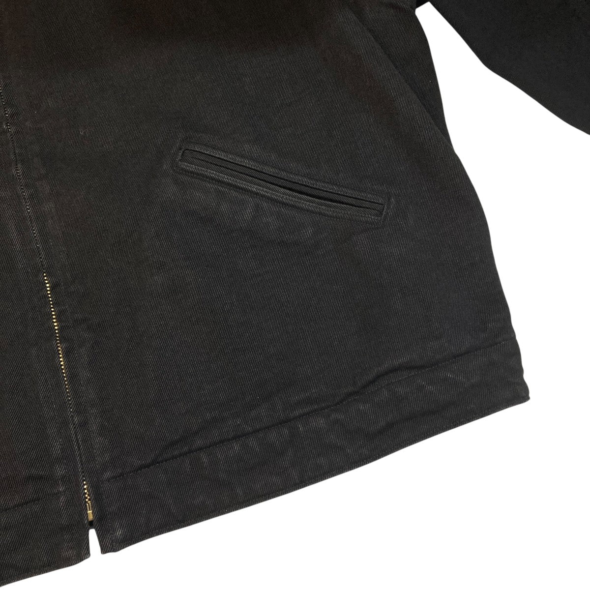 ブラックデニムジップショートジップジャケットD01-01001