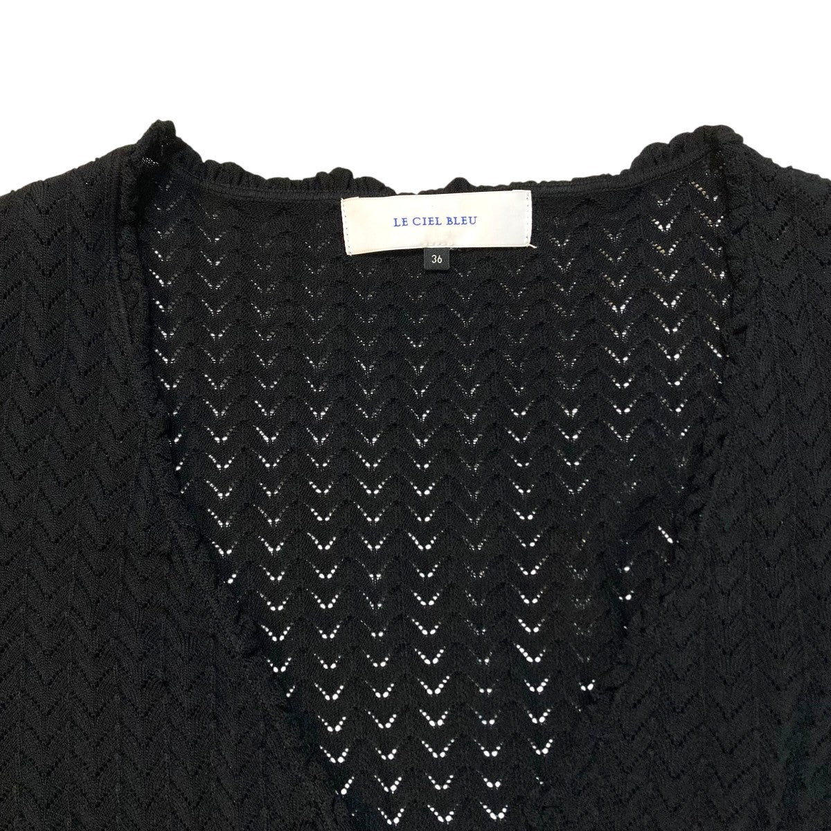 LE CIEL BLEU Eyelet Pattern Knit Cardiganカーディガン26A61307 古着・中古-3枚目のアイテム画像